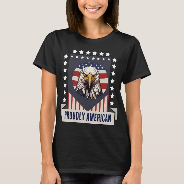 Stolz American Bald Eagle Denim Jacket T-Shirt (Vorderseite)