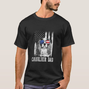 Stolz American Cavalier Flag Funny Dog Vater Mama  T-Shirt
