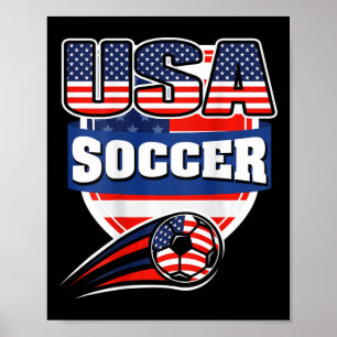Stolz Amerika Fußball Fans Trikot - Usa Flagge Foo Poster