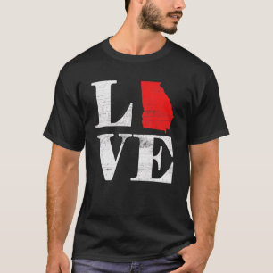 Stolz Amerika Staatsflagge Land Map Liebe Geo T-Shirt