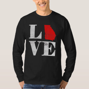 Stolz Amerika Staatsflagge Land Map Liebe Geo T-Shirt