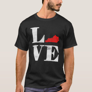 Stolz Amerika Staatsflagge Land Map Liebe Ken T-Shirt