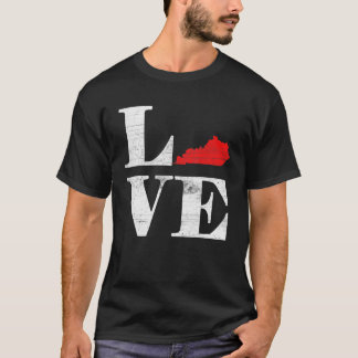 Stolz Amerika Staatsflagge Land Map Liebe Ken T-Shirt