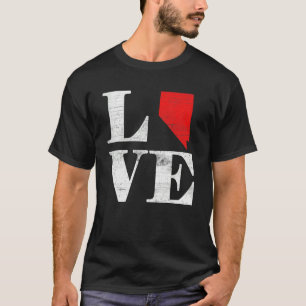 Stolz Amerika Staatsflagge Land Map Liebe Nev T-Shirt