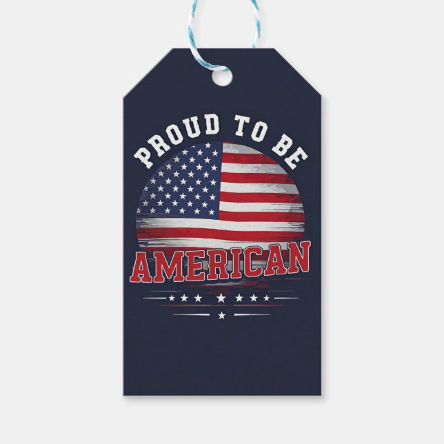 Stolz, Amerikaner zu sein Geschenkanhänger (Vorderseite)