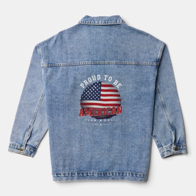 Stolz, Amerikaner zu sein Jeansjacke (Rückseite)