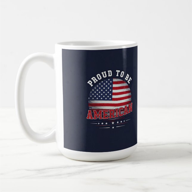 Stolz, Amerikaner zu sein Kaffeetasse (Links)