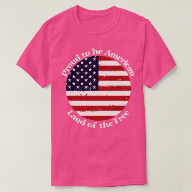 Stolz, Amerikaner zu sein T-Shirt (Design vorne)