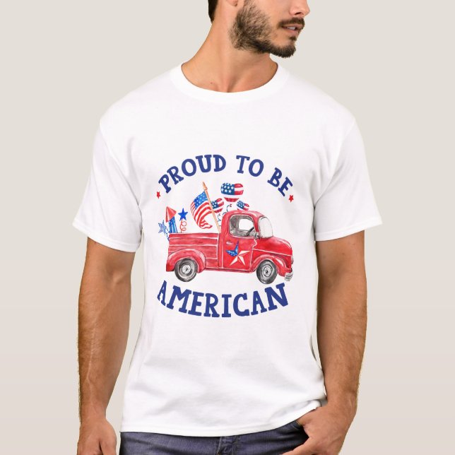 Stolz, Amerikaner zu sein T-Shirt (Vorderseite)