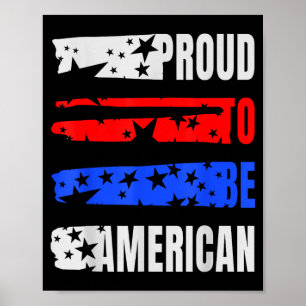 Stolz, amerikanische Flagge Unabhängigkeitstag 4. Poster