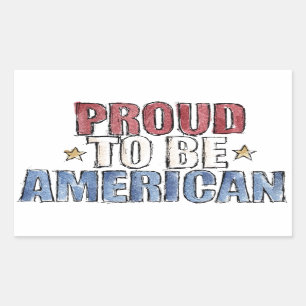 Stolz, amerikanischer Entwurf zu sein Rechteckiger Aufkleber