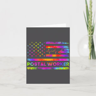 Stolz Arbeiter Tie Dye Stolz Briefträger Mail Lady Karte