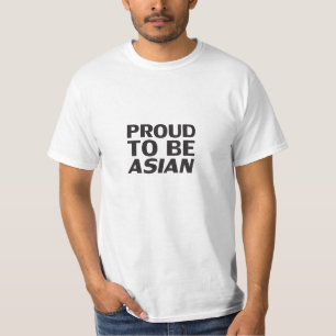 Stolz, asiatisch, Schwarz-weiß T-Shirt