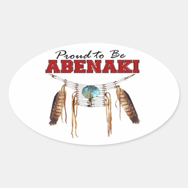 Stolz auf Abenaki Ovaler Aufkleber (Vorderseite)