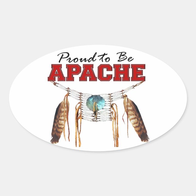 Stolz auf Apache-Aufkleber Ovaler Aufkleber (Vorderseite)
