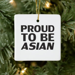 Stolz auf asiatisches, Schwarz-weißes Zeichen Keramikornament
