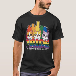 Stolz auf Corpus Christi City Texas USA Rainbow Fl T-Shirt
