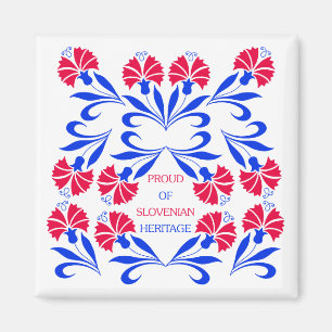 Stolz auf das slowenische Kulturerbe-Platz-Magnet Magnet