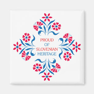 Stolz auf das slowenische Kulturerbe-Platz-Magnet Magnet