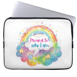 Stolz auf das, was ich bin Regenbogen Kunst Selbst Laptopschutzhülle