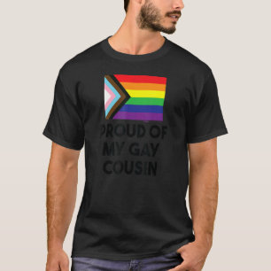 Stolz auf den Gay Pride "Gay Cousin Progress Flag" T-Shirt