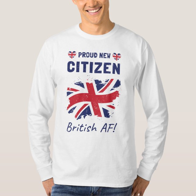 Stolz auf den neuen britischen Bürger, Bürgerfeier T-Shirt (Vorderseite)
