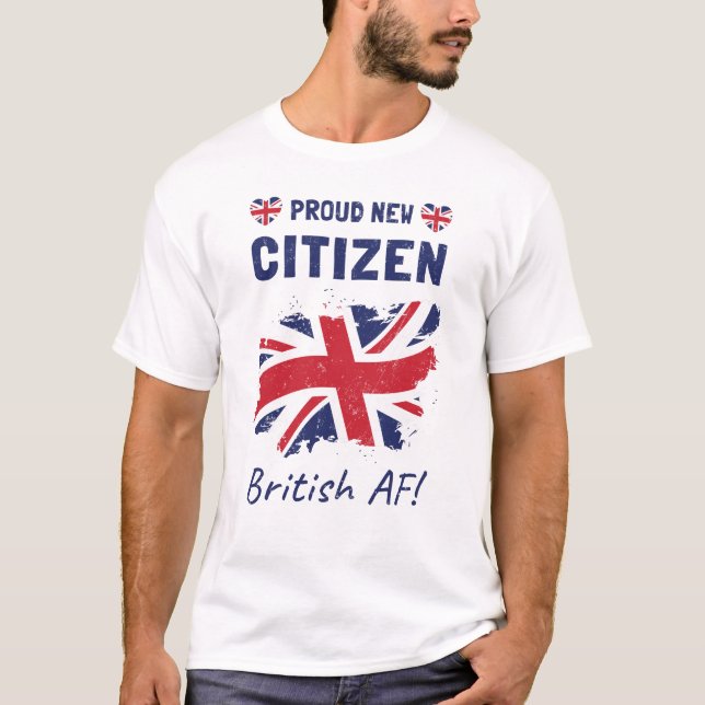 Stolz auf den neuen britischen Bürger, Bürgerfeier T-Shirt (Vorderseite)