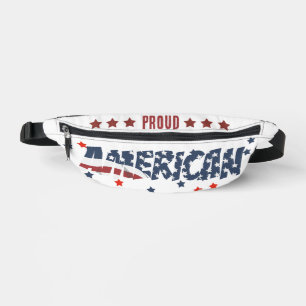 Stolz auf den Schriftart und die amerikanische Fla Bauchtasche