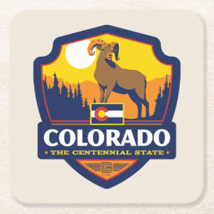 Stolz auf den Staat Colorado Rechteckiger Pappuntersetzer