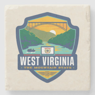 Stolz auf den Staat West Virginia Steinuntersetzer