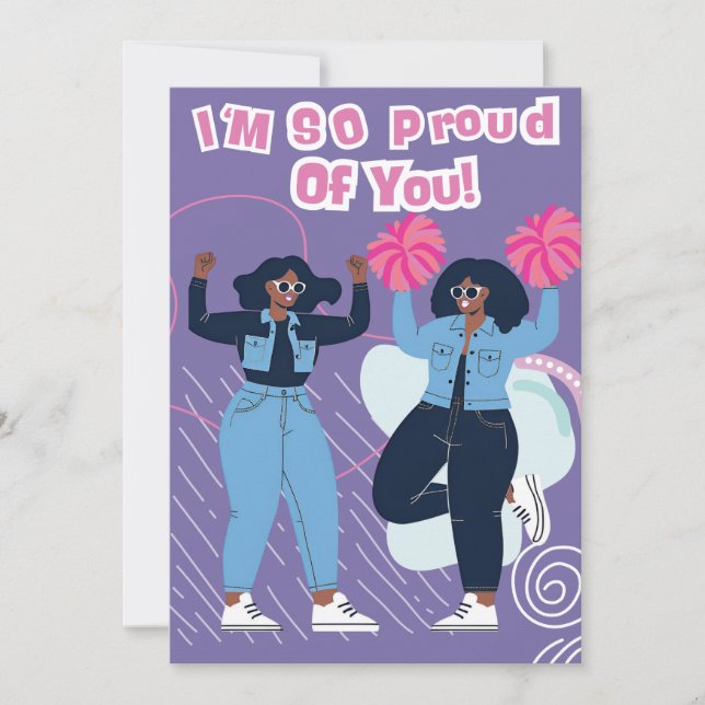 Stolz auf dich einladung (Vorderseite)