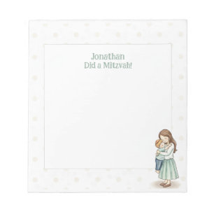Stolz auf dich! Mama & Sohn Hug Personalisiert Mit Notizblock