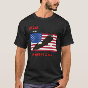 Stolz auf die amerikanische Adlerflagge Männer Fra T-Shirt