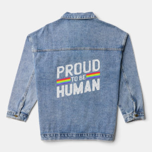 Stolz auf die bunte Liebe von Mensch-Regenbogensch Jeansjacke