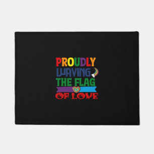 Stolz auf die Flagge der Liebe Fußmatte