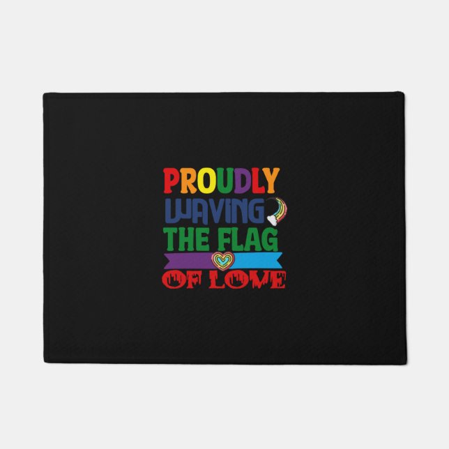 Stolz auf die Flagge der Liebe Fußmatte (Vorderseite)