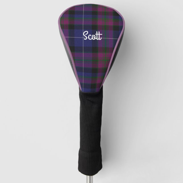Stolz auf die Karierte Treiberabdeckung von Scotla Golf Headcover (Vorderseite)