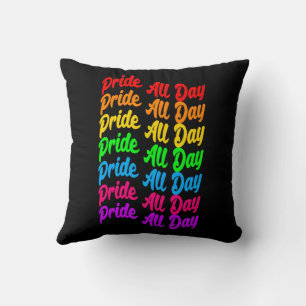 Stolz auf die LGBTQ+-Farben des Regenbogens Kissen