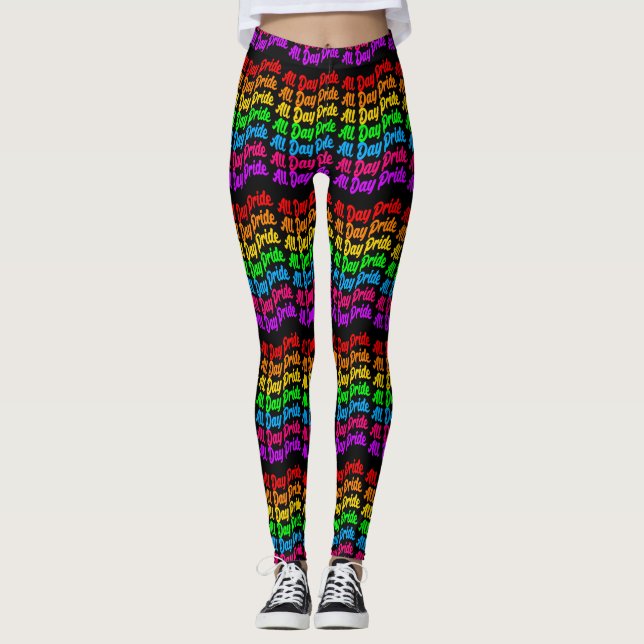 Stolz auf die LGBTQ+-Farben des Regenbogens Leggings (Vorderseite)