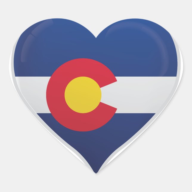 Stolz auf die Liebe Colorado Herz-Aufkleber (Vorderseite)