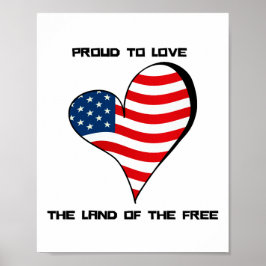 Stolz auf die Liebe des Landes der Freie Poster