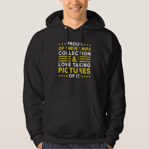 Stolz auf die Messersammlung und liebt Fotos mache Hoodie
