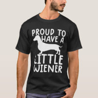 Stolz auf eine kleine Dackel lustige Dackel Hund