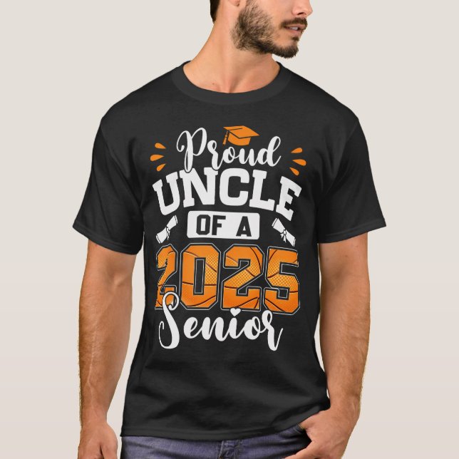 Stolz auf einen 2025 Senior Basketball Abschluss T-Shirt (Vorderseite)