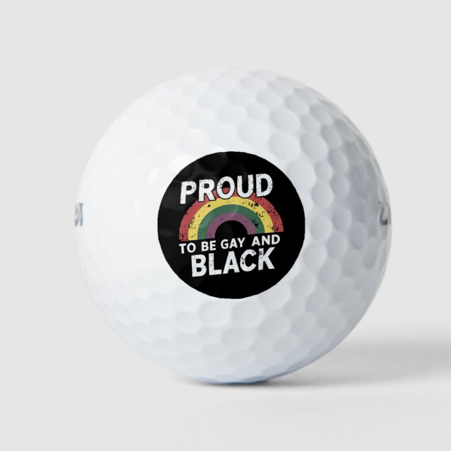 Stolz auf Gay und Black Pride Monat 2025 Golfball (Vorderseite)