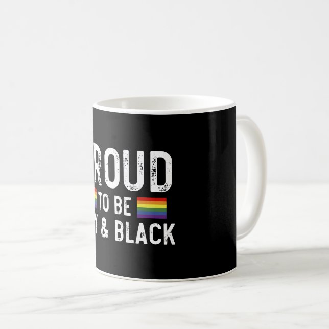 Stolz auf Gay und Black Pride Monat 2025 Kaffeetasse (VorderseiteRechts)