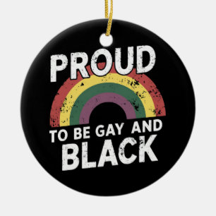 Stolz auf Gay und Black Pride Monat 2025 Keramik Ornament