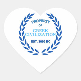 Stolz auf Griechisch - Eigentum der griechischen Z Herz-Aufkleber