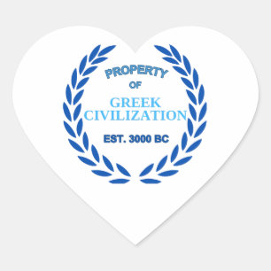 Stolz auf Griechisch - Eigentum der griechischen Z Herz-Aufkleber