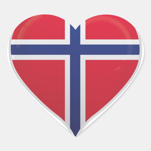 Stolz auf Herzensticker der norwegischen Liebe Herz-Aufkleber (Vorderseite)